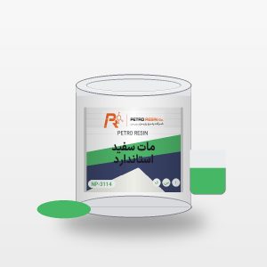موکاپ قوطی محصول پوشرنگ روغنی آلکیدی مات سفید استاندارد پترو رزین